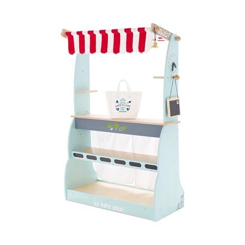 Le Toy Van Pretend Wooden Shop And Cafe Stall