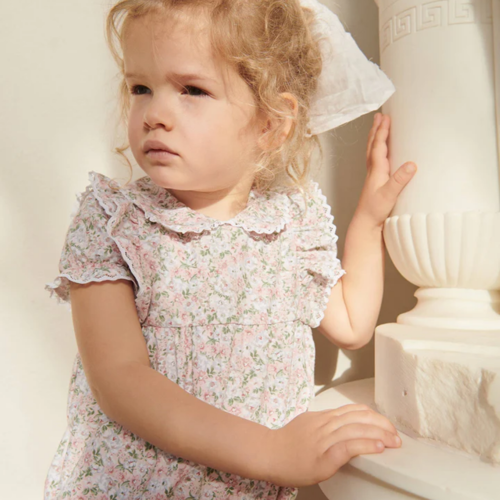 Pink Floral Neva Baby Romper