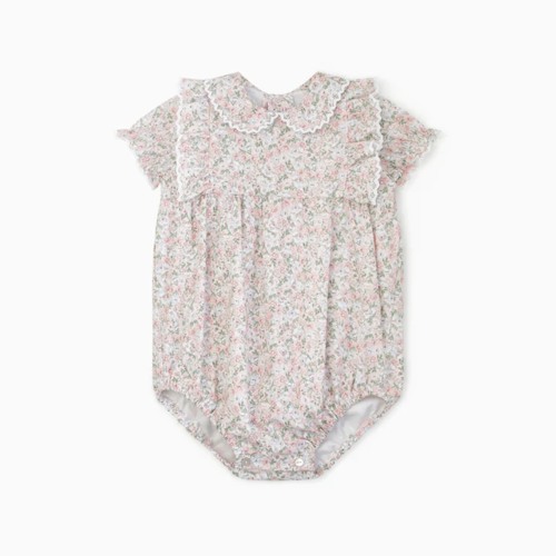 Pink Floral Neva Baby Romper